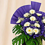 Rest In Heaven Condolence Mixed Flowers Black Stand