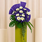 Rest In Heaven Condolence Mixed Flowers Green Stand