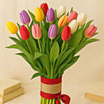Twenty Five Vibrant Tulips Bunch