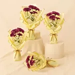 Chrysanthemums Bouquet Set of 4 For Teacher