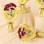 Chrysanthemums Bouquet Set of 4 For Teacher
