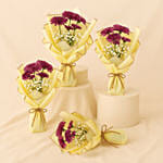 Chrysanthemum Bouquet Set of 4 For Teacher