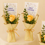Rose Bouquet Set of 4 for Teacher