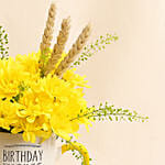 Yellow Chrysanthemum Flower Birthday Mug
