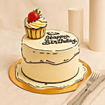 Comical Treat Birthday Chocolate Cake