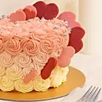 Floral Heart Chocolate Cake