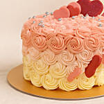 Floral Heart Chocolate Cake