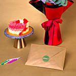 Red Roses N Chocolate Cake Surprise Combo
