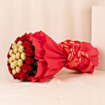 Romantic 16 Red Roses and Ferrero Rocher Arrangement