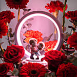 Romantic Floral Box with Love Lamp & Sweet Treats