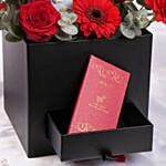 Romantic Floral Box with Love Lamp & Sweet Treats
