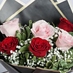Roses and Mini Mousse Cake Combo