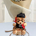 Sunflower Graduation Bouquet with Cute Teddy