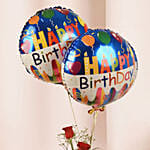 Birthday Surprise Combo with Roses, Cake, Teddy & Balloons