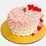 Elegant Red Roses with French Chocolate Cake