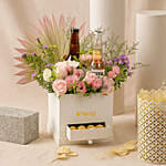 Floral & Beer Gift Box with Ferrero Rocher