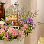 Floral & Beer Gift Box with Ferrero Rocher