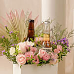 Floral & Beer Gift Box with Ferrero Rocher