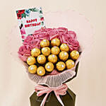 Flowers and Chocolate Birthday Bouquet