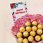 Flowers and Chocolate Birthday Bouquet