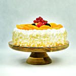 Flowers with Cake Bundle: Fruit Cake & Red Roses