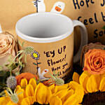 Get Well Soon Floral & Comfort Hamper with Mug N Cushion