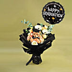 Graduation Bouquet with Teddy & Balloon Surprise