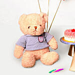 I Love You Balloon Set with Chocolate Cake & Teddy