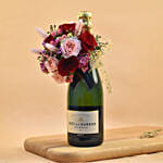 Luxury Champagne & Mixed Flowers Gift Combo