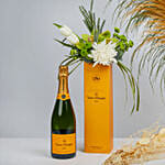 Luxury Flower Arrangement with Veuve Clicquot Champagne