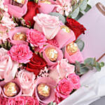 Luxury Mixed Roses & Chocolates Gift Bouquet