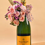 Luxury Pink Flower & Champagne Gift Box