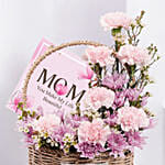 Mother’s Love Pink & Purple Floral Basket with Chocolates