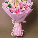 Oriental Pink Lilies with Birthday Balloon Gift Set