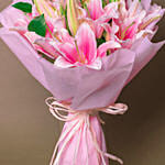 Oriental Pink Lilies with Birthday Balloon Gift Set