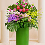 Shades Of Happy Flower Arrangement