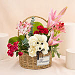 Cute Lion Face Flower Arrangement