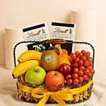 Fruits and Lindt Chocolate Basket