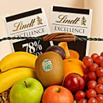 Fruits and Lindt Chocolate Basket
