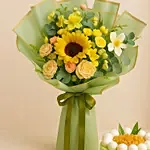 Pandan Ondeh Ondeh Cake and Sunbeam Bouquet