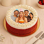 Red Velvet Photo Cake For Birthday