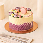 Flowers And Macaroons Cake