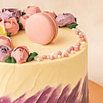 Flowers And Macaroons Cake