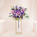 Mesmerising Purple & Pink Flowers Tripod Stand