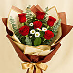 Designer Red Roses Bunch