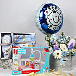 Its a Baby Boy Flower giftset with Balloon