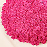 500 Dark Pink Roses Arrangement