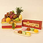 Mid-Autumn Snowskin Mooncakes & Fresh Fruit Hamper