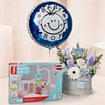 Its a Baby Boy Flower giftset with Balloon