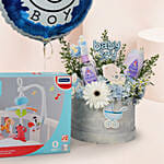 Its a Baby Boy Flowers giftset with Balloon